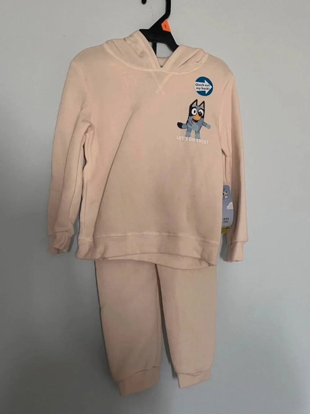 Kids' Pink Hooded Pajama Set with Character Graphic